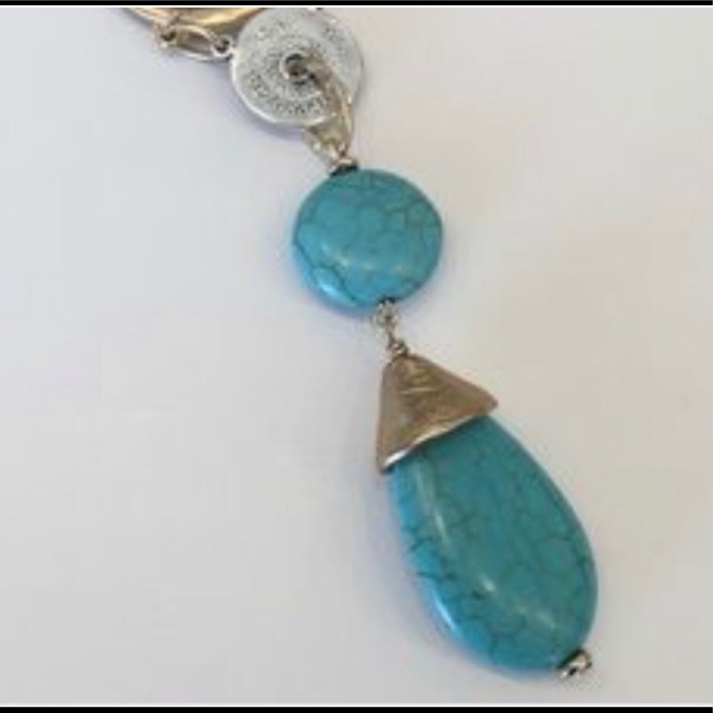 CHICOS TURQUOISE COIN NECKLACE